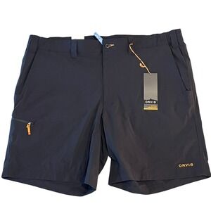 NWT Orvis Jackson Quick Dry Shorts Mens XL Black 9" Fishing Hiking UPF50